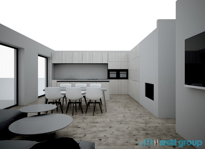 Projekt koncepcyjny wnętrz domu w Bytomiu KDS220 -3c