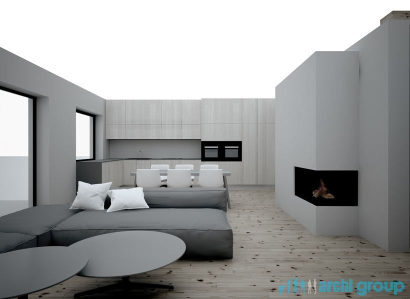 Projekt koncepcyjny wnętrz domu w Bytomiu KDS220 -3d