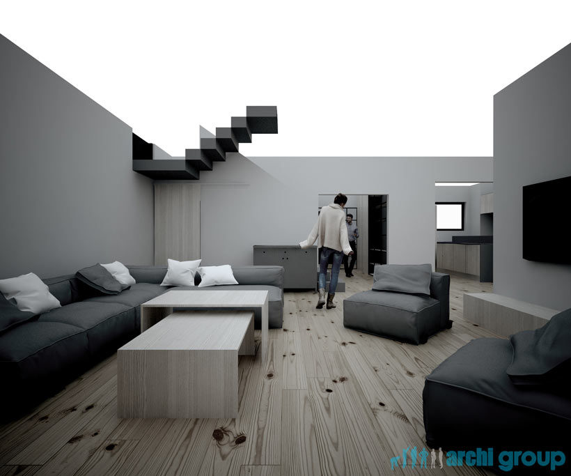 Projekt koncepcyjny wnętrz domu w Miasteczku Śląskim KDM240-4d